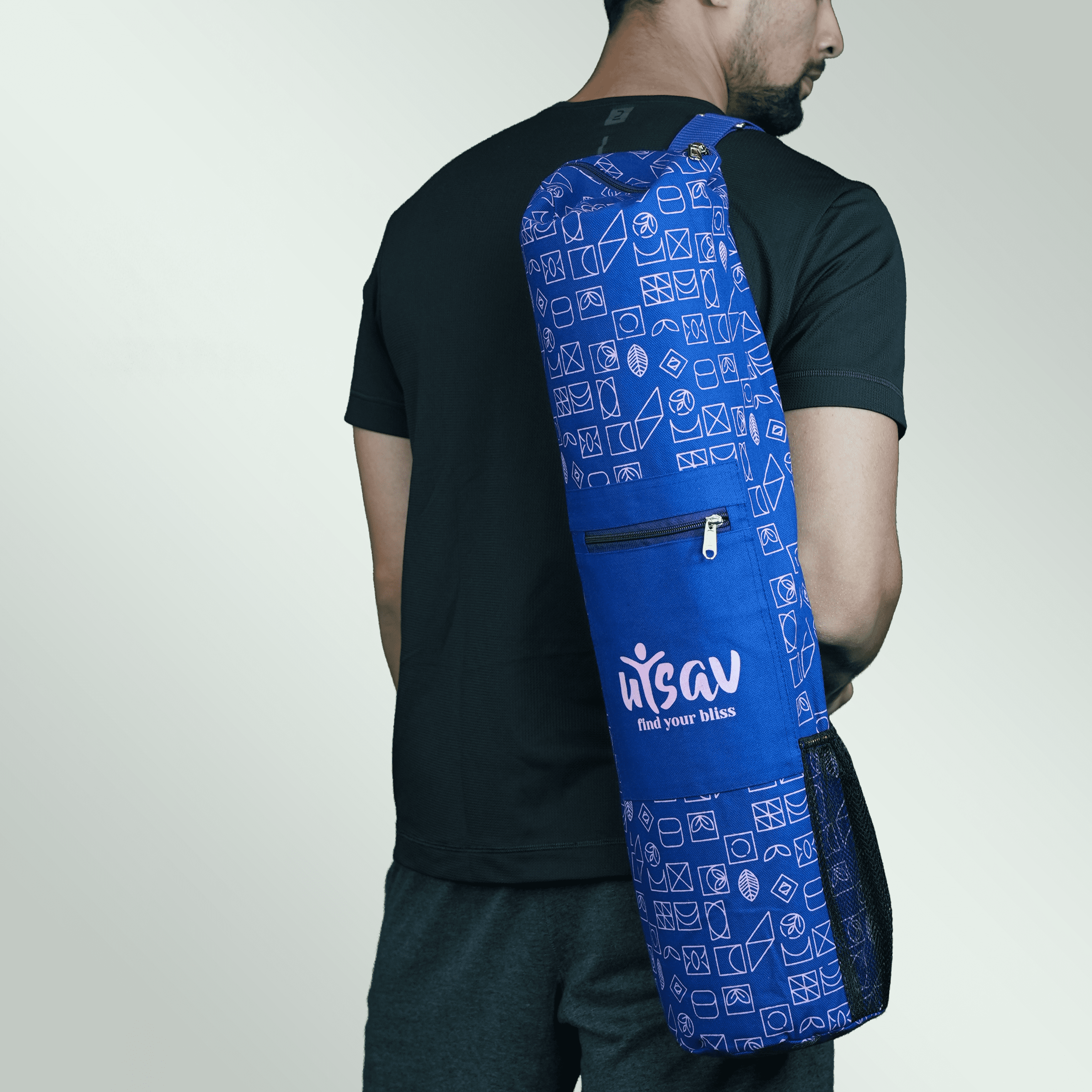 Yoga Mat Bag Blue Premium Carry Bag